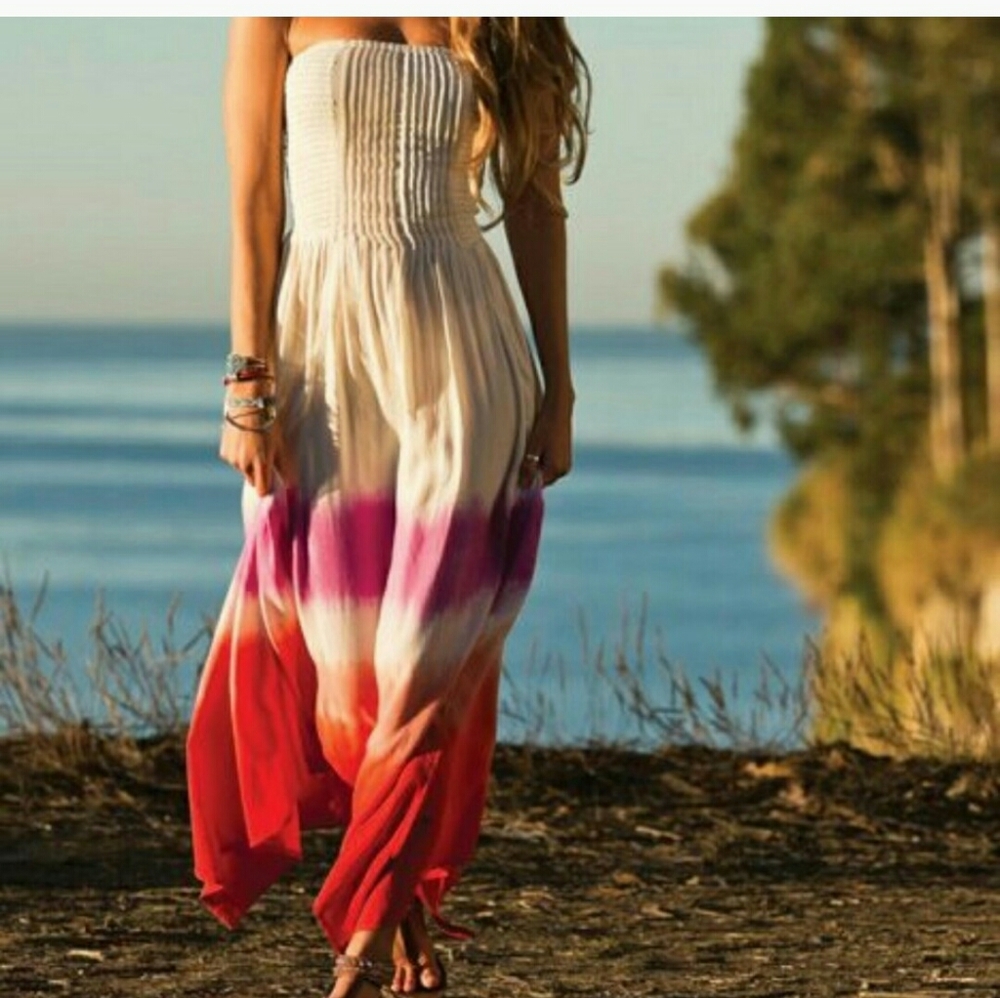 New Boho Beachy Sleeveless Dress / Coverup